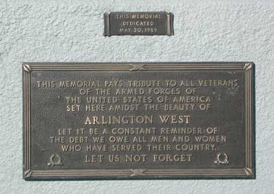 El Camino Memorial Park Veterans Memorial Plaque