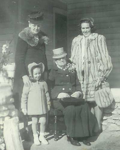 Four Generations of Corwin-McGimsey Women - ca 1952