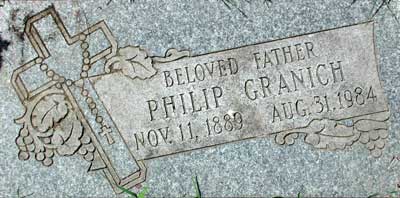 Philip Granich Grave Marker