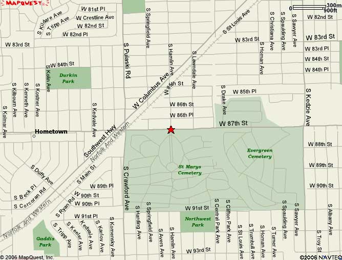 St Mary's Cemetery Location