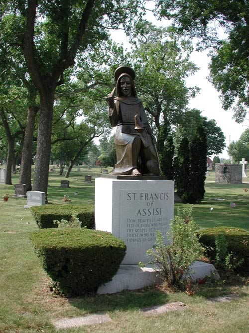 St Mary's Cemetery Statue Near Marasovich Graves